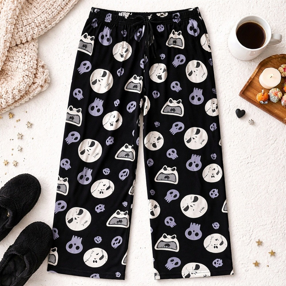 Disney Tim Burtons The Nightmare Before Christmas Sleep Pajama Pants Black XL‎